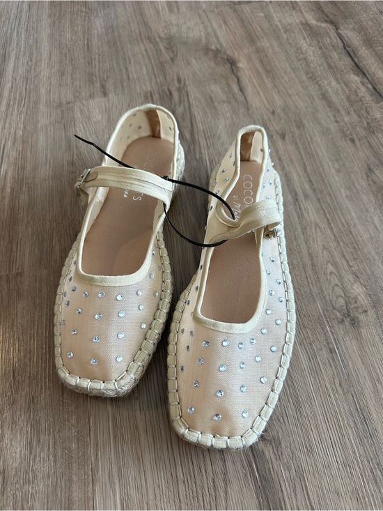 Coconuts by Matisse Shoes - Coconuts by Matisse - MEG - Rhinestone Mesh Mary Jane - Espadrilles - Size 9